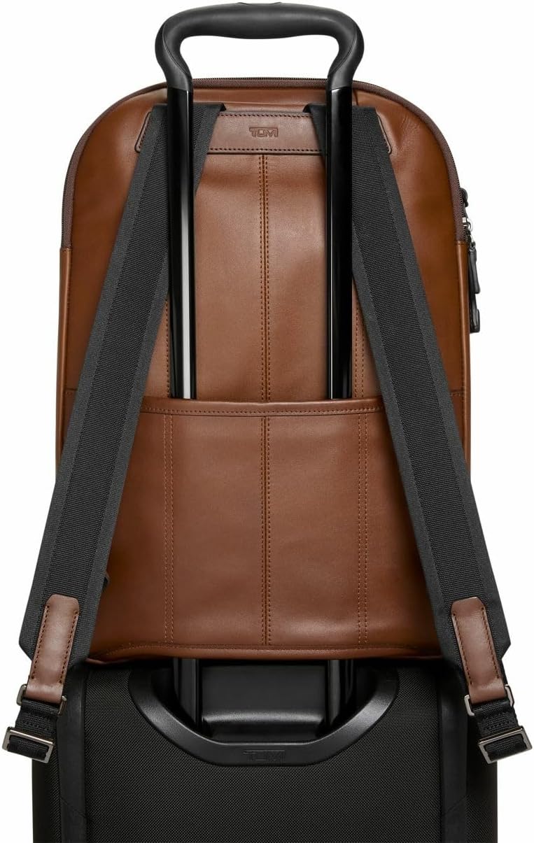 TUMI Harrison Warren Backpack - 15-Inch Laptop Backpack - Stylish Women's & Men's Backpack for Travel & Business - Cognac Leather