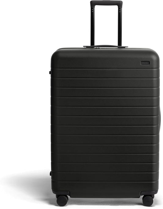Away Large Checked Luggage, 29 Inch Hardside Suitcase with Spinner Wheels, Lightweight & Durable, TSA Lock, Jet Black