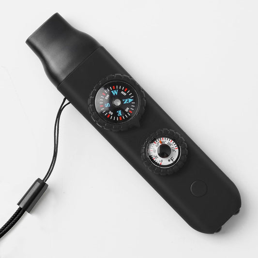 Emergency Survival Safety Whistle,Whistle for Kids with Lanyard,Compass,Thermometer,Ideal for Kayaking, Boating, Hiking, Camping, Climbing