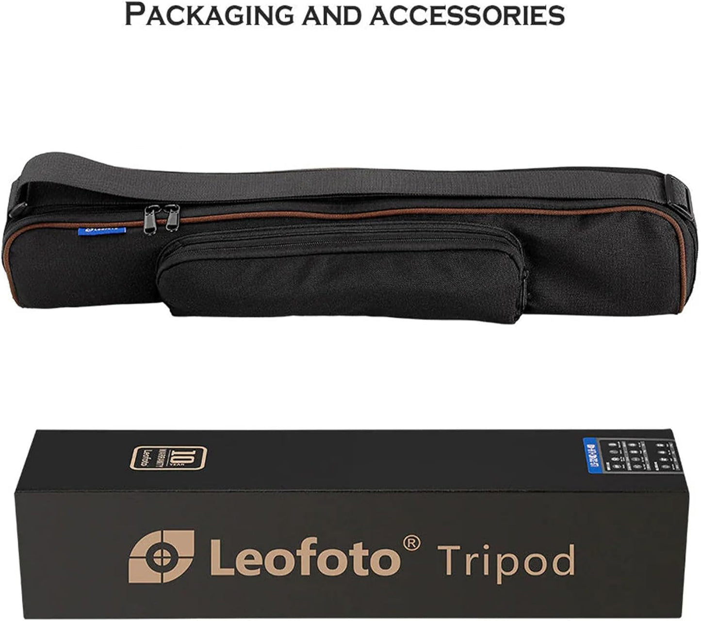 Leofoto 47" Lightweight Carbon Fiber Travel Tripod, Professional Compact Tripod for Camera DSLR Video, Max Load 18Lbs/8KG (LS-254CX)