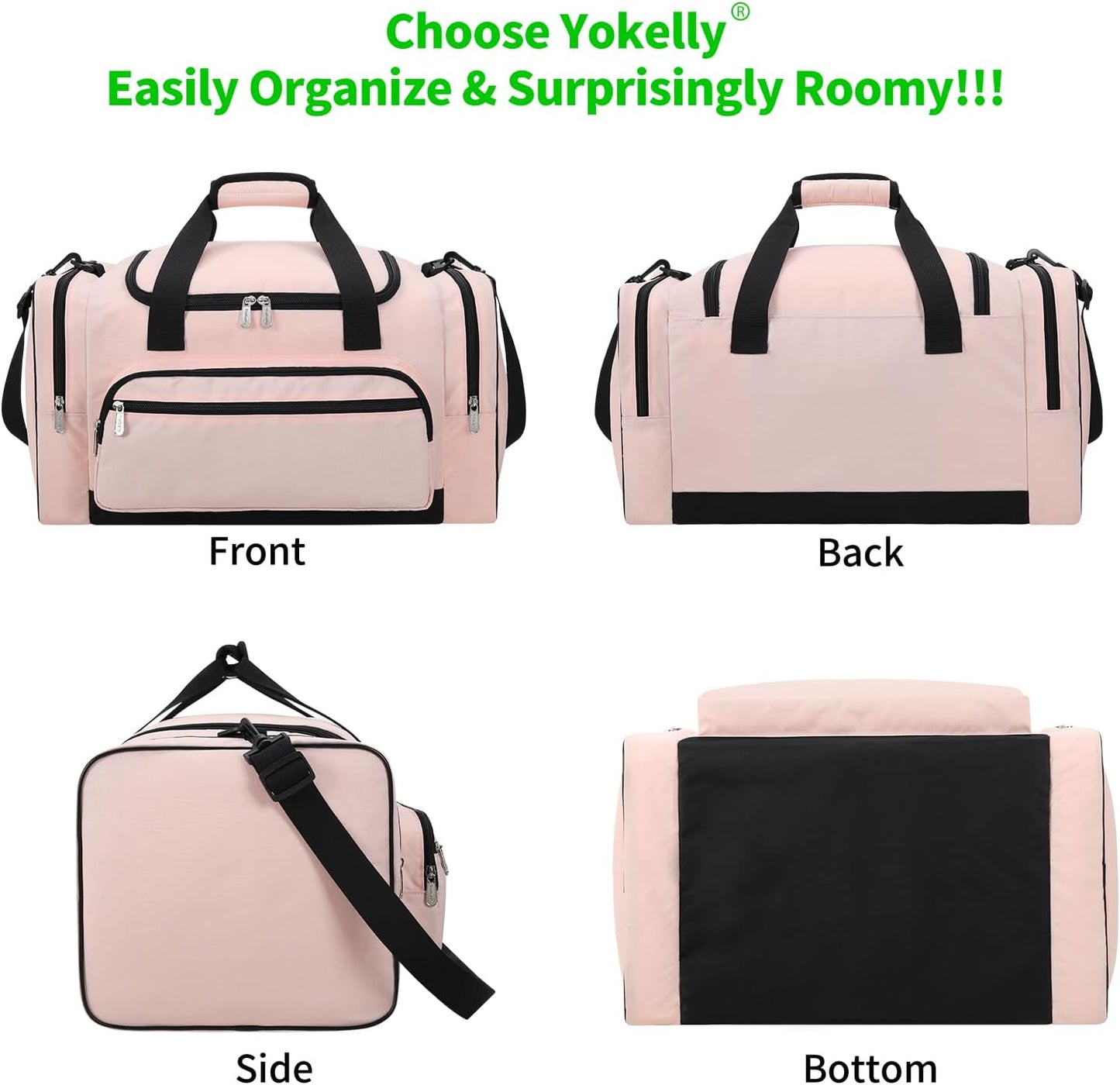 Sports Duffel Bag 20 inch for Travel Gym - Pink