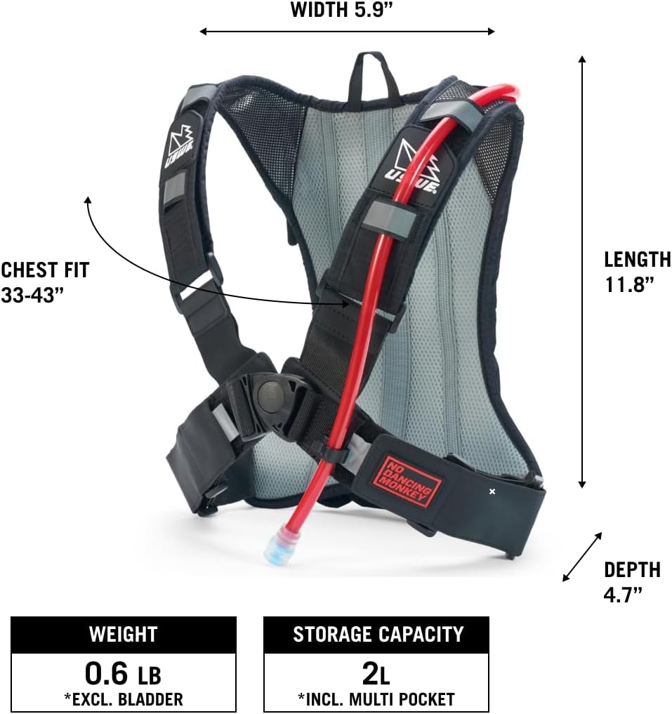 USWE Outlander Hydration Pack with Water Bladder, Hydration Backpack - Backpack for Cycling, MTB, Trail Running & More