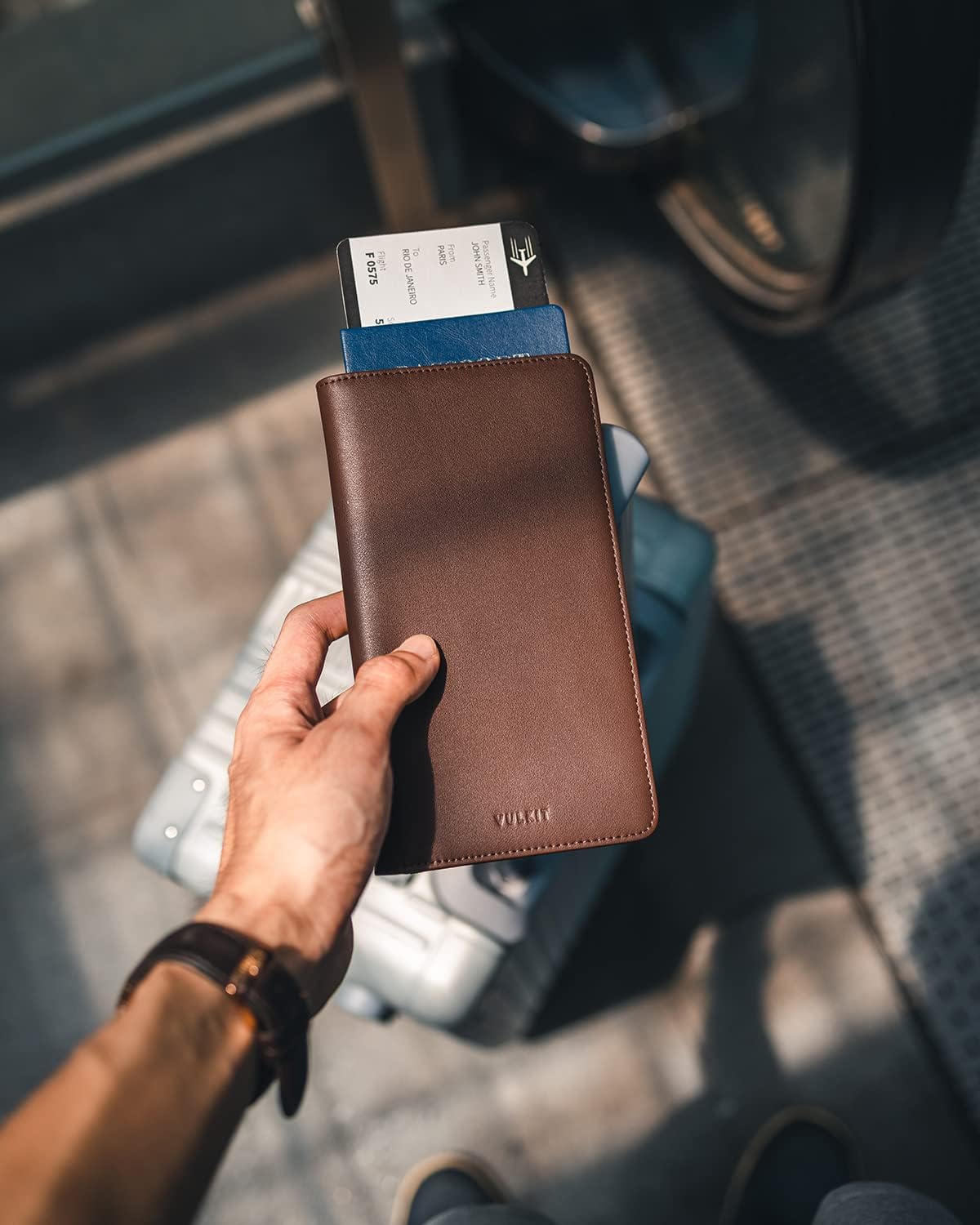 VULKIT Passport Holder Wallet RFID Blocking Travel Wallet for Men & Women