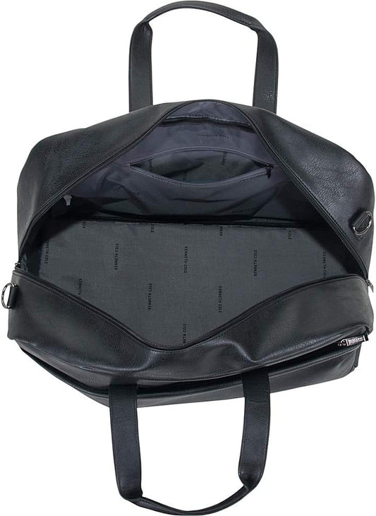 Kenneth Cole REACTION Port Stanley Duffel Pebbled Vegan Leather Carry on Shoulder Duffle Travel Bag