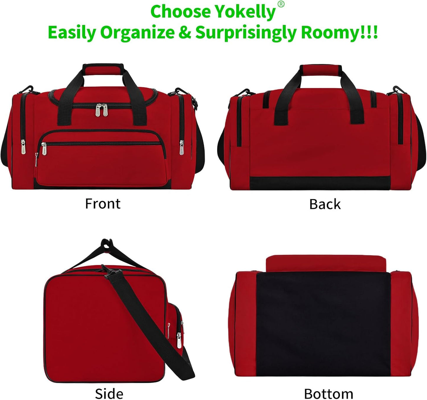 Sports Duffel Bag 20 inch for Travel Gym - Red