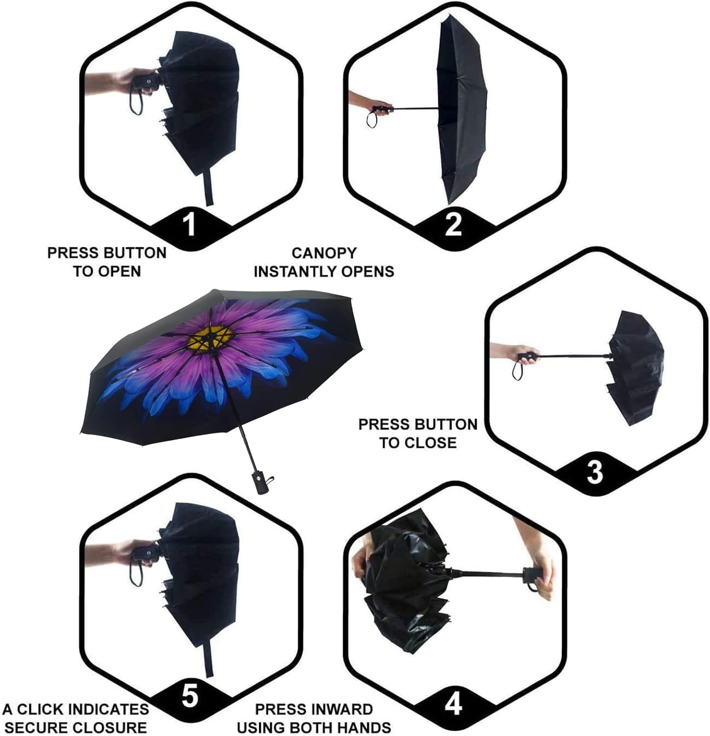 SY COMPACT Travel Umbrella Windproof Automatic Umbrellas Small Compact UV Sun Protection Factory Outlet Umbrella
