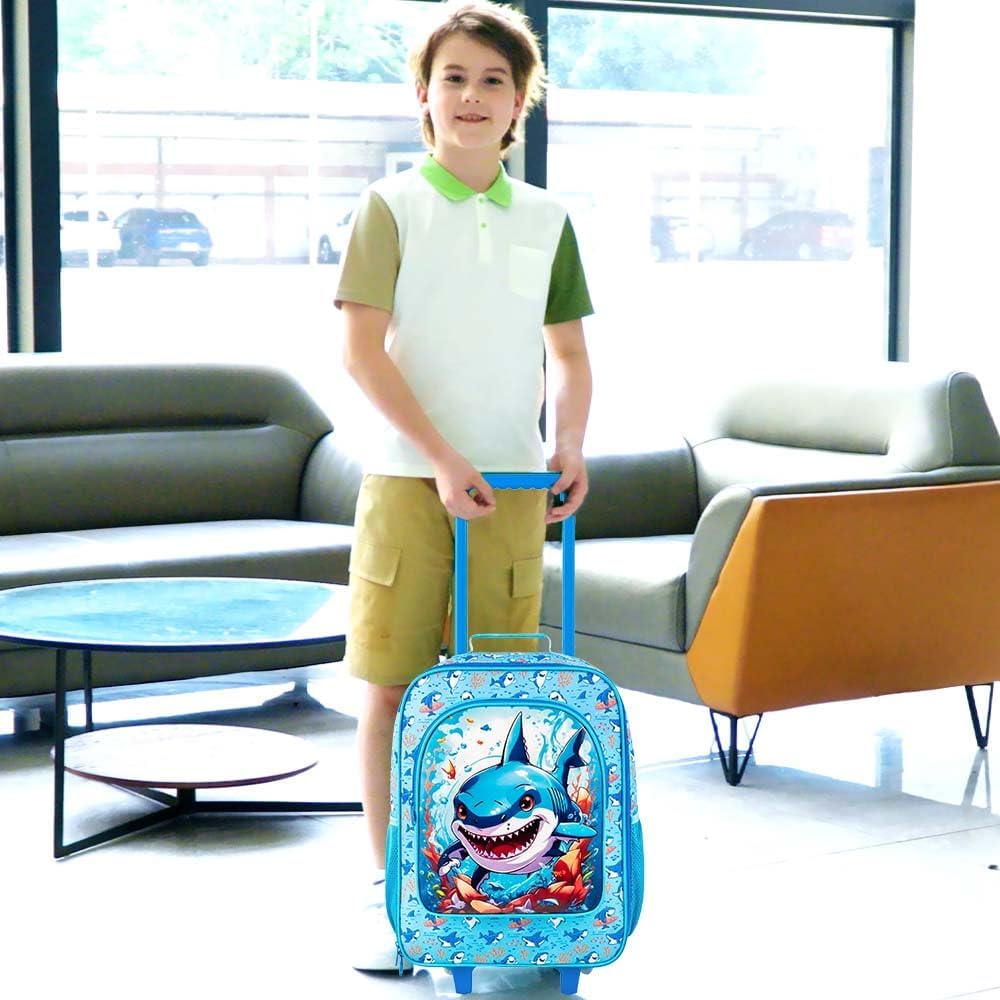 Kids Luggage for Boys Girls, Toddler Rolling Travel Carry on Suitcase with Wheels