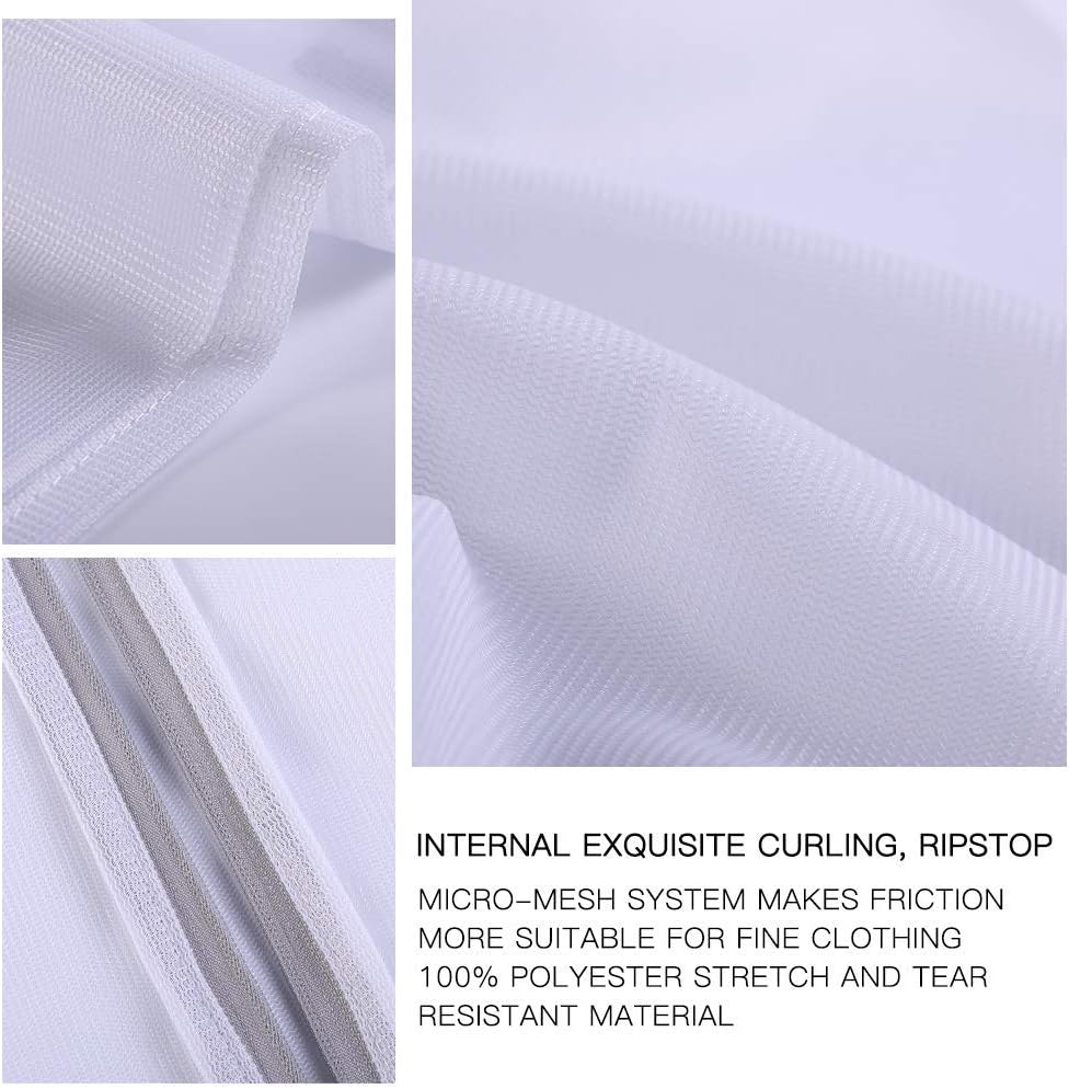 Kimmama Set of 2 Delicates Laundry Bags,Durable Zipper Mesh Laundry Bag,Bra Fine Mesh Wash Bag,Keep Cloth Shape in the Washer