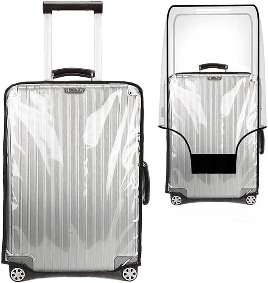 Suitcase Cover for 24" Luggage TSA Approved Clear PVC Thickened Protective Sleeve Cover for Wheeled Luggage Waterproof