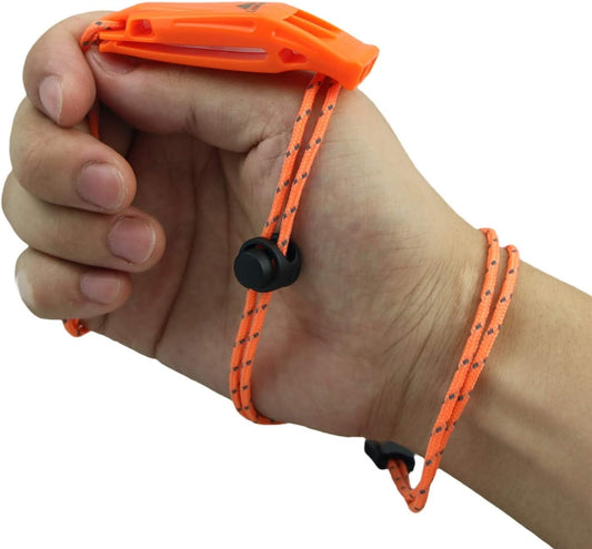 Emergency Whistles with Lanyard Safety Whistle Survival Shrill Loud Blast for Kayak Life Vest Jacket Boating Fishing Boat Camping Hiking Hunting Rescue Signaling Kids Lifeguard Plastic 2 Pack