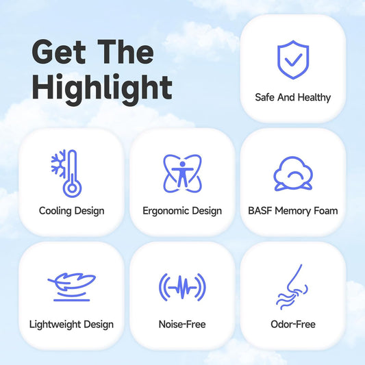 Neck Pillow Airplane, 100% Pure Memory Foam, Cooling Airplane Pillow, Travel Pillow, Travel Pillows for Airplanes, Plane, Flight Pillow, Gray