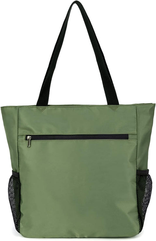 ETidy Large Capacity Foldable Tote Bag With Zipper Water-resistant SandproofWomen Beach Bag Handbag GymBag Travel ShoppingBag