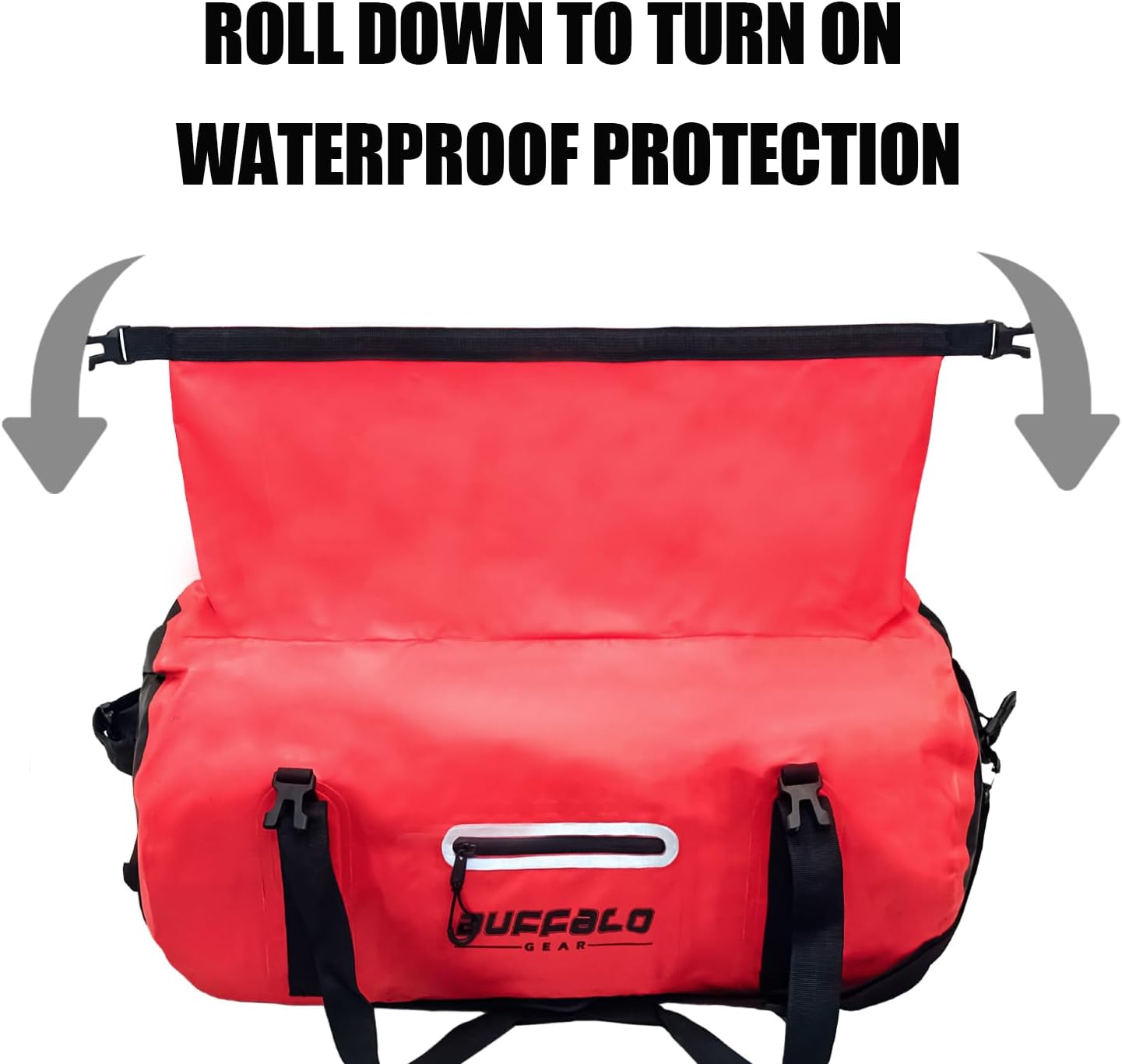 Buffalo Gear Waterproof Duffle Bag 40L 60L 80L Roll-top Dry Bag Heavy Duty Waterproof Duffel Travel Bag for Kayaking Rafting Boating Fishing Camping