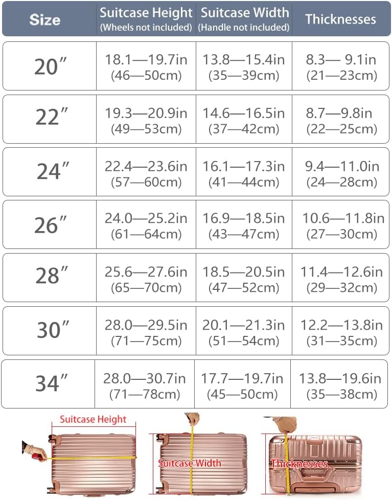 Transparent PVC Suitcase Cover, No Disassembly Required Clear Luggage Protector Suitcase Cover
