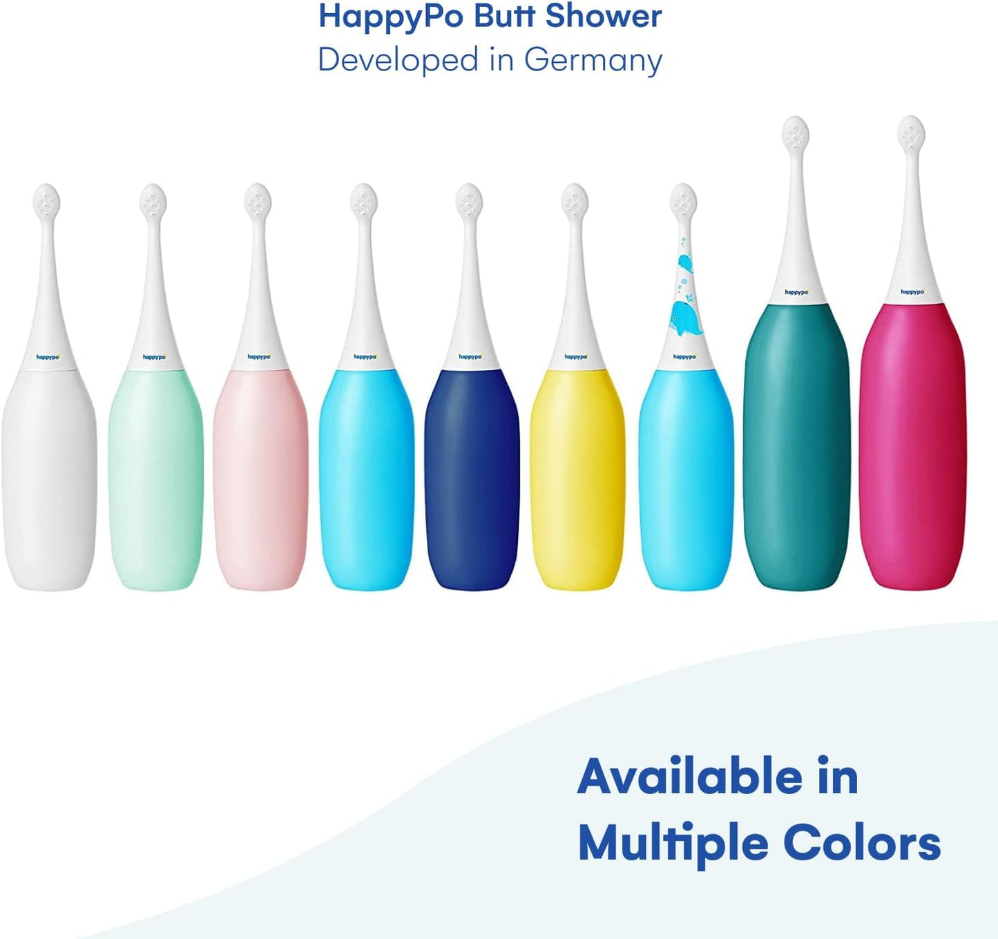 HappyPo The Original Portable Bidet - 300ml Peri Bottle for Moms, Women, and Anyone on The Go - Easy-Bidet 2.0 for Postpartum Care, Travel, Personal Hygiene - Poop Cleaning and Feminine Care (Mint)