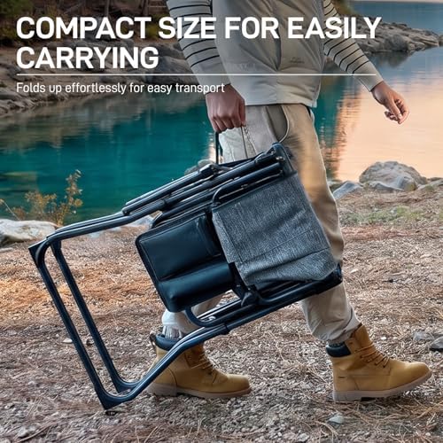 EVER ADVANCED Portable 30.7" Seat Height Tall Camping Directors Chair