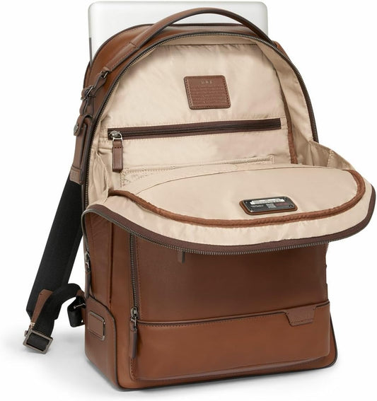 TUMI Harrison Warren Backpack - 15-Inch Laptop Backpack - Stylish Women's & Men's Backpack for Travel & Business - Cognac Leather