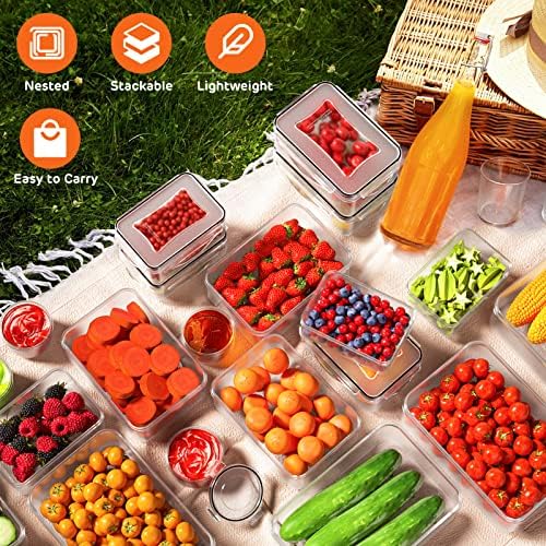 52 PCS Food Storage Container with Lid Airtight (26 Lids & 26 Containers)