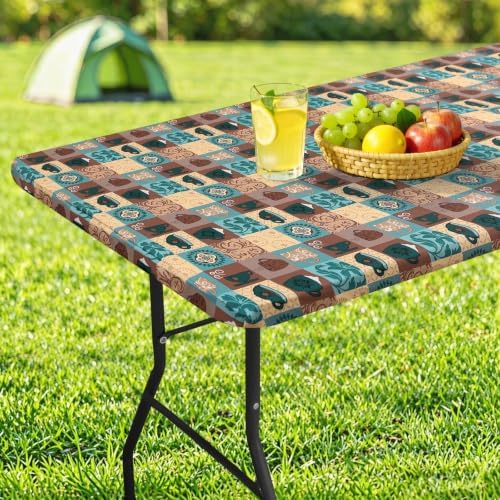 homing Rectangle Table Cloth Cover 6 Foot Elastic Fitted Tablecloth