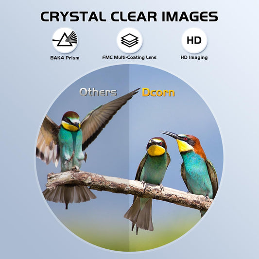 10x25 Binoculars for Adults and Kids, Compact Travel Binoculars for Bird Watching, Survival Gear for Outdoor Hunting Hiking, or Theater and Concerts