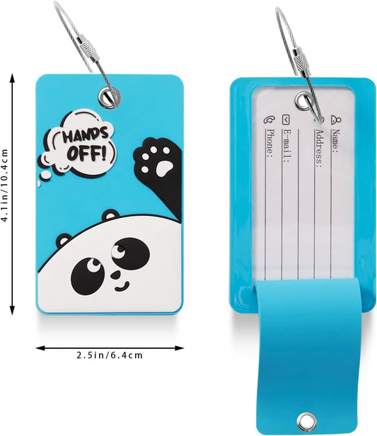 2PCS 2303 Bright Silicone Luggage tag (Blue)