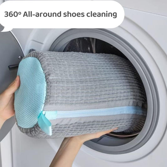 2 Pcs Shoe Washing Machine Bag Reusable Laundry Shoe Bag for Washer and Dryer Durable Shoe Bags for Traveling Tennis Sneaker Shoe Washing Bag ,Grey 2PCS