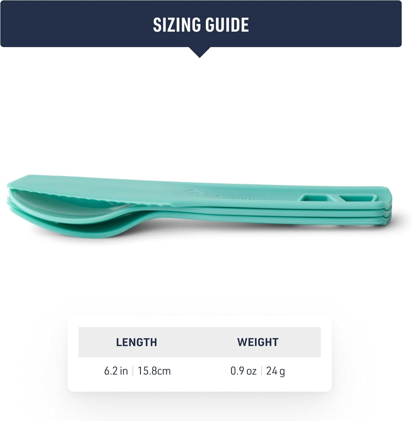 Sea to Summit Passage Camp Cutlery Set, Fork, Spoon and Knife, Spicy Orange