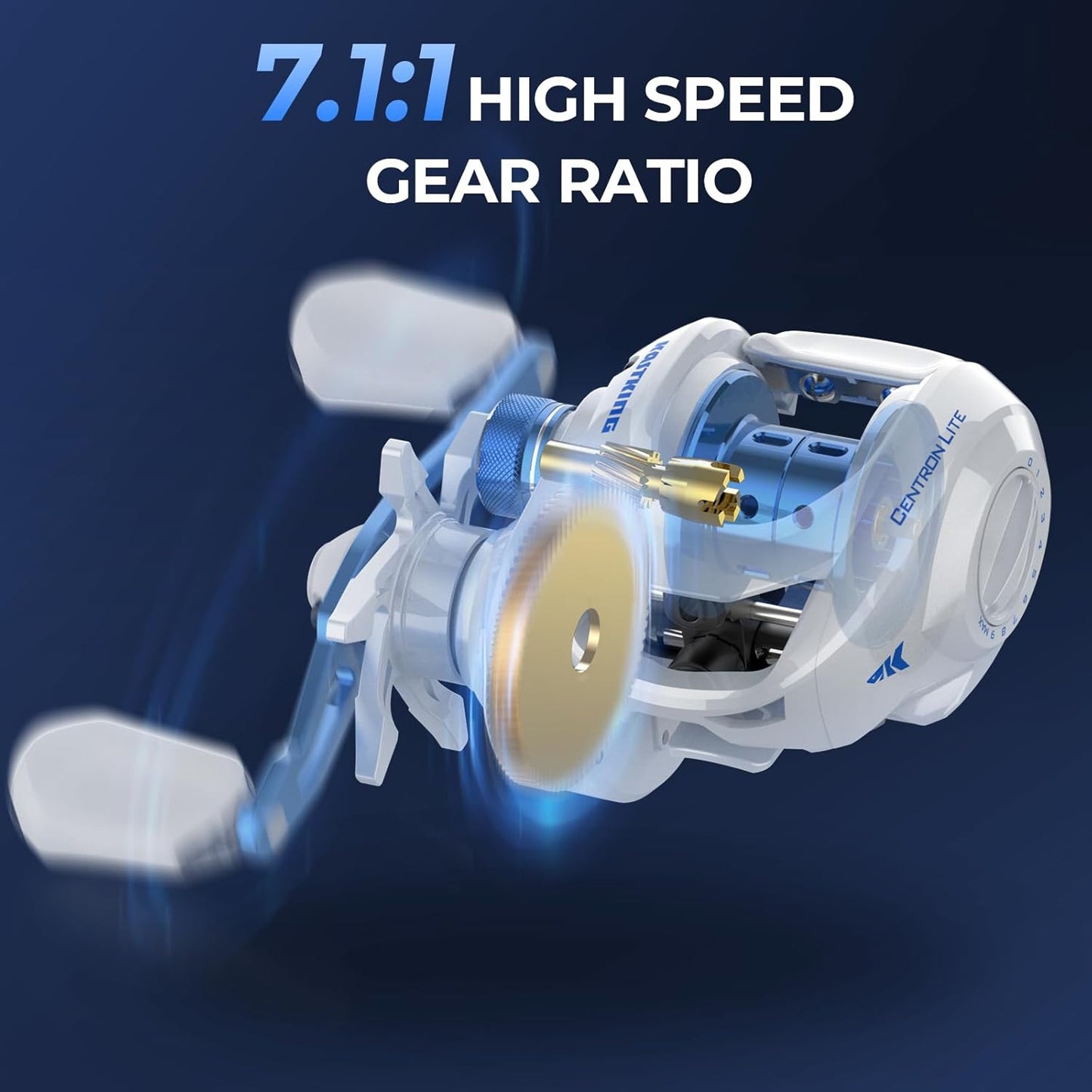 KastKing Centron Lite Fishing Rod and Reel Combo, IM6 Graphite 2Pc Blanks, Stainless Steel Guides with Ceramic Rings, Contoured EVA Handles & Fighting Butt, Split or Full Rear Handle Design, 13 Models