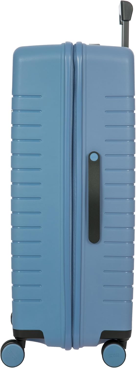 Bric's B|Y Ulisse Spinner Suitcase, Expandable Hard Shell Luggage with TSA Lock and Smooth 360° Wheels 28" – Grey Blue