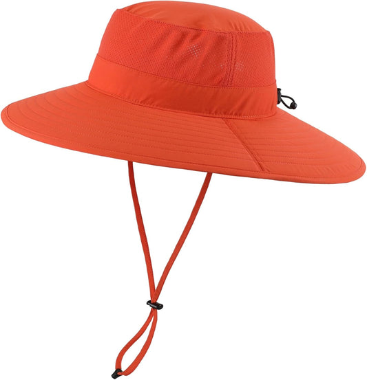 Home Prefer UPF50+ Mens Sun Hat Wide Brim Fishing Hat Foldable Large Brim UV Protection Sun Hat for Men Women Beach Gardening