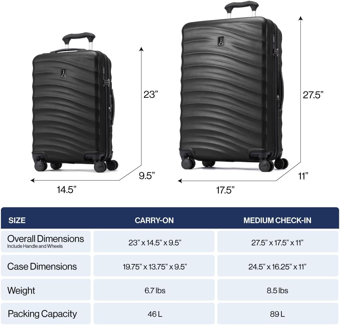 Travelpro Maxlite Air V2 Hardside Expandable Luggage, 8 Spinner Wheels, Lightweight Hard Shell, TSA lock, Cabernet, 2-Piece Set (21/25)