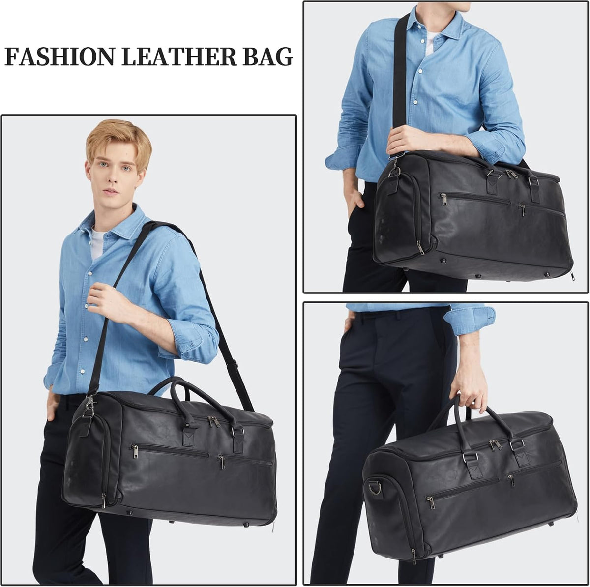 Carry On Garment Bag for Travel, Convertible Travel Garment Bag for Men Women, 2 in 1 Hanging Suitcase Suit Business Travel Bag