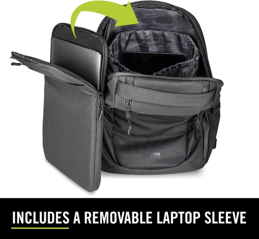 Kenneth Cole REACTION Abrasion-Resistant Parker Laptop Backpack, Black