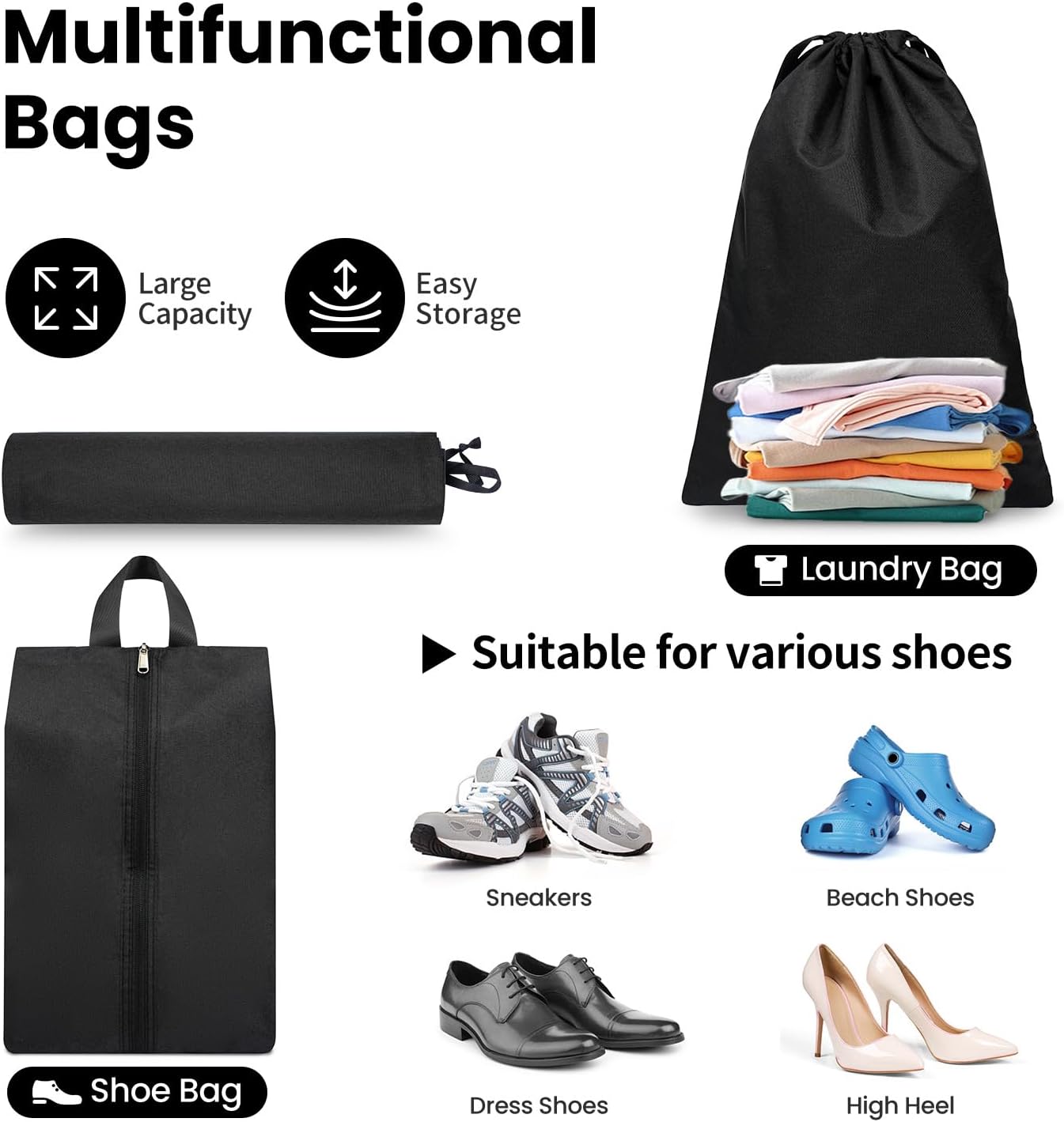 8 Set/6 Set/4 Set Compression Packing Cubes for Travel, Lightweight Vacation Travel Essentials, Travel Accessories for Suitcase Organizer Bags Set, Durable Luggage Organizer