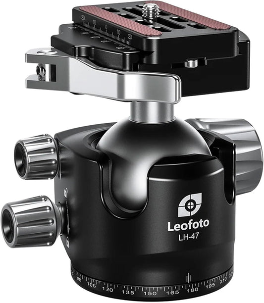 Leofoto Professional Camera Tripod, 62" Compact Carbon Fiber Tripod for DSLR Video Camcorder, 4 Leg Sections, 360° Ball Head, Max Load 25KG/55Lb (LS-364CX+LH-47LR)