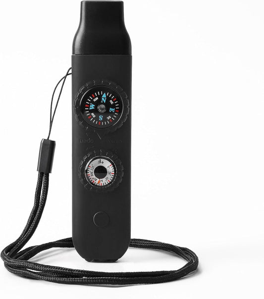 Emergency Survival Safety Whistle,Whistle for Kids with Lanyard,Compass,Thermometer,Ideal for Kayaking, Boating, Hiking, Camping, Climbing