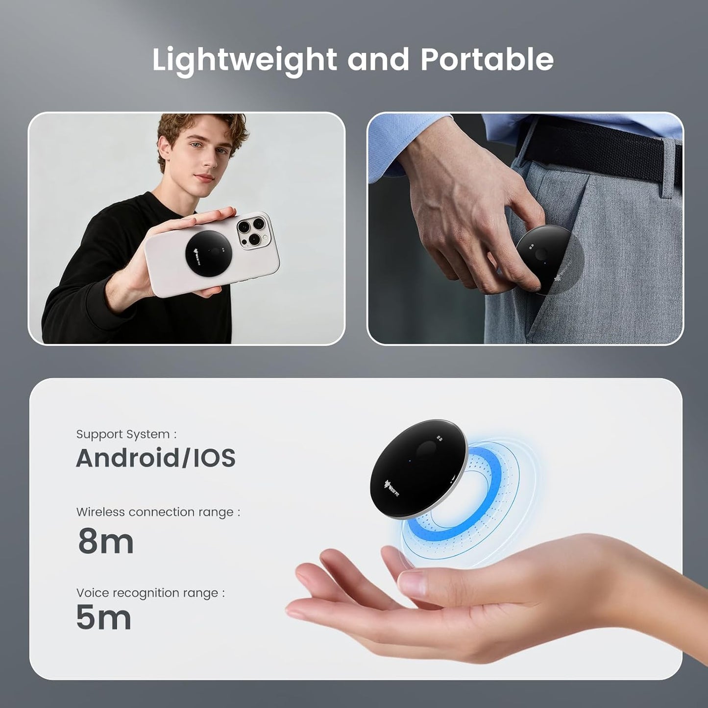 AIKYA AI Language Translator Device, Upgraded AI Translator, 135+ Language Translator, Real-time Voice/Photo/Recording Translation, BT5.4, Instant Language Translator for Travelling Business Study