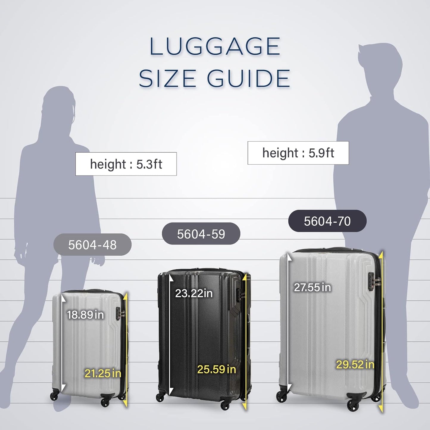 LEGEND WALKER BLADE-Ultralight PC Fiber Luggage, 21-inch, White Carbon, 5604-48-WHCB