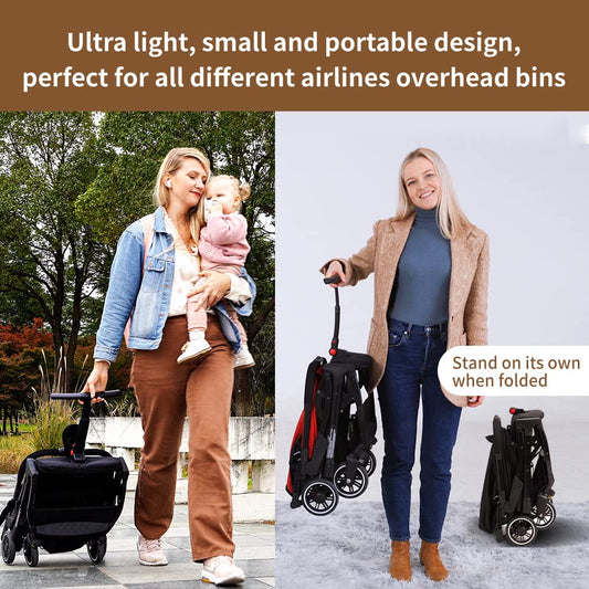 COOL KIDS Portable Stroller with Automatic Fold,Lightweight Umbrella Stroller with Pop Out Sun Canopy for Travel(Gray)