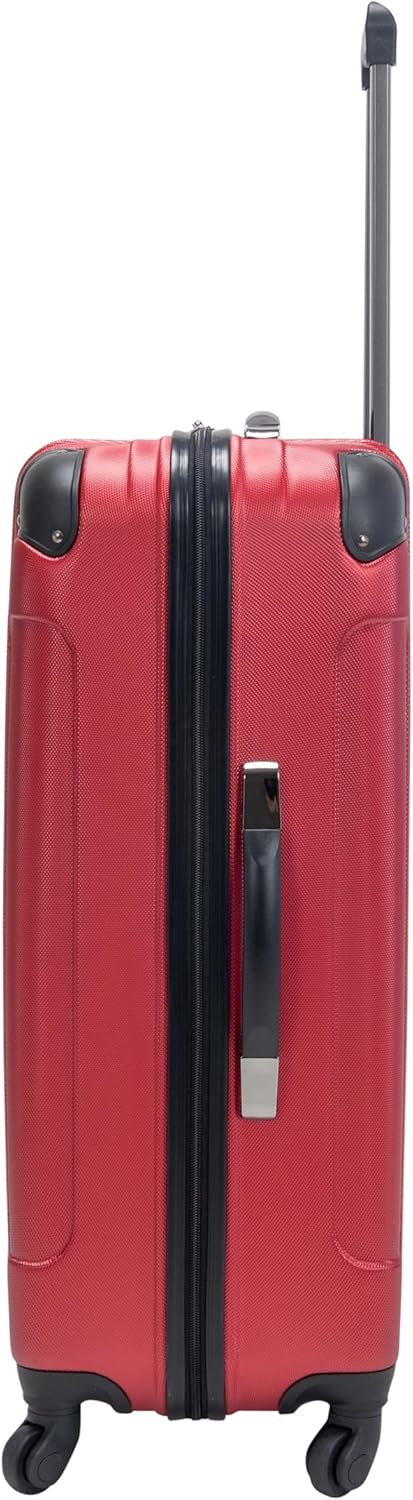 Kenneth Cole REACTION Out of Bounds Lightweight Hardshell 4-Wheel Spinner Luggage, Scarlet Red, 28-Inch Checked