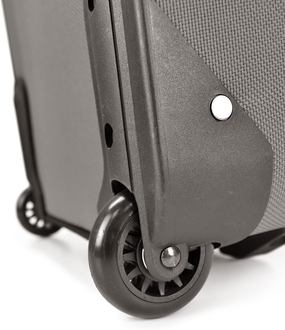 U.S. Traveler Lightweight Rolling 20" Carry On Luggage Softside Suitcase, Grey, 2 Wheel Single