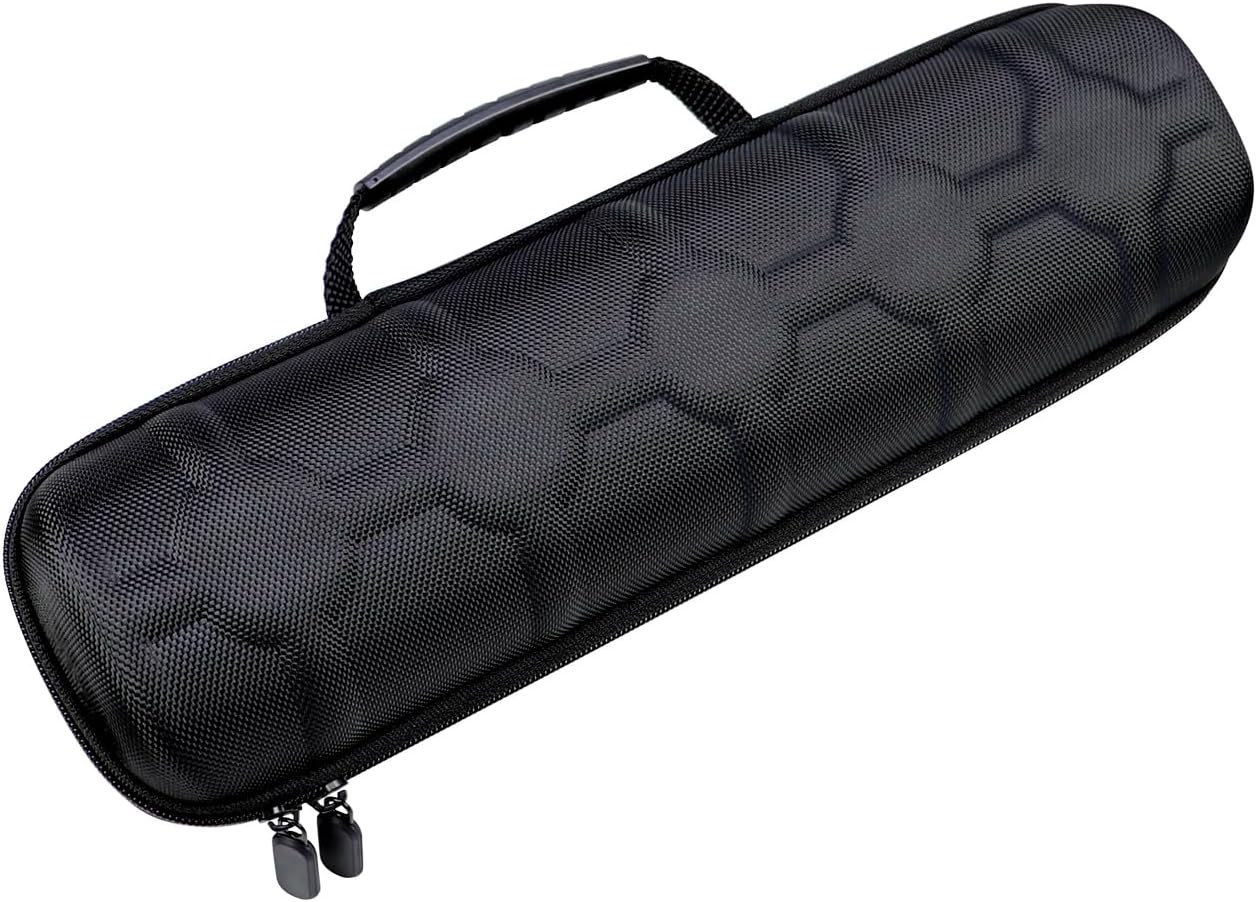 Juntan 5 Slots Hard Watch Travel Case, Portable Nylon Zipper Storage Organizer Box for Men Women with Soft Compressible Foam Pillow Black