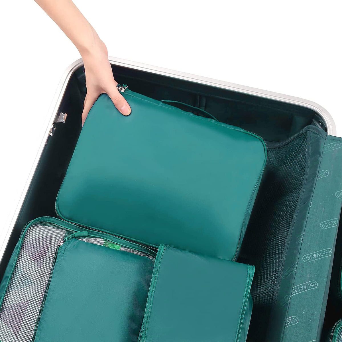 BAGAIL 8 Set Packing Cubes Luggage Packing Organizers for Travel Accessories-Aqua Color