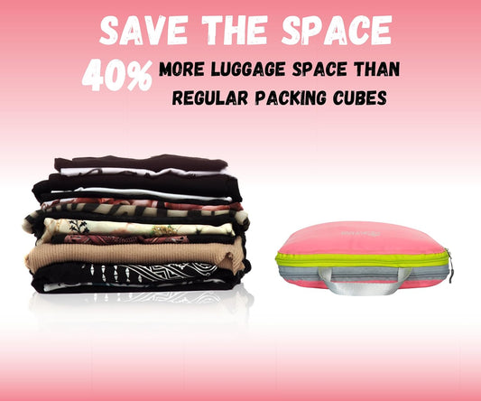 6 Set/3 Set Ultralight Compression Packing Cubes, Suitcase and Backpack Travel Organizer Bags