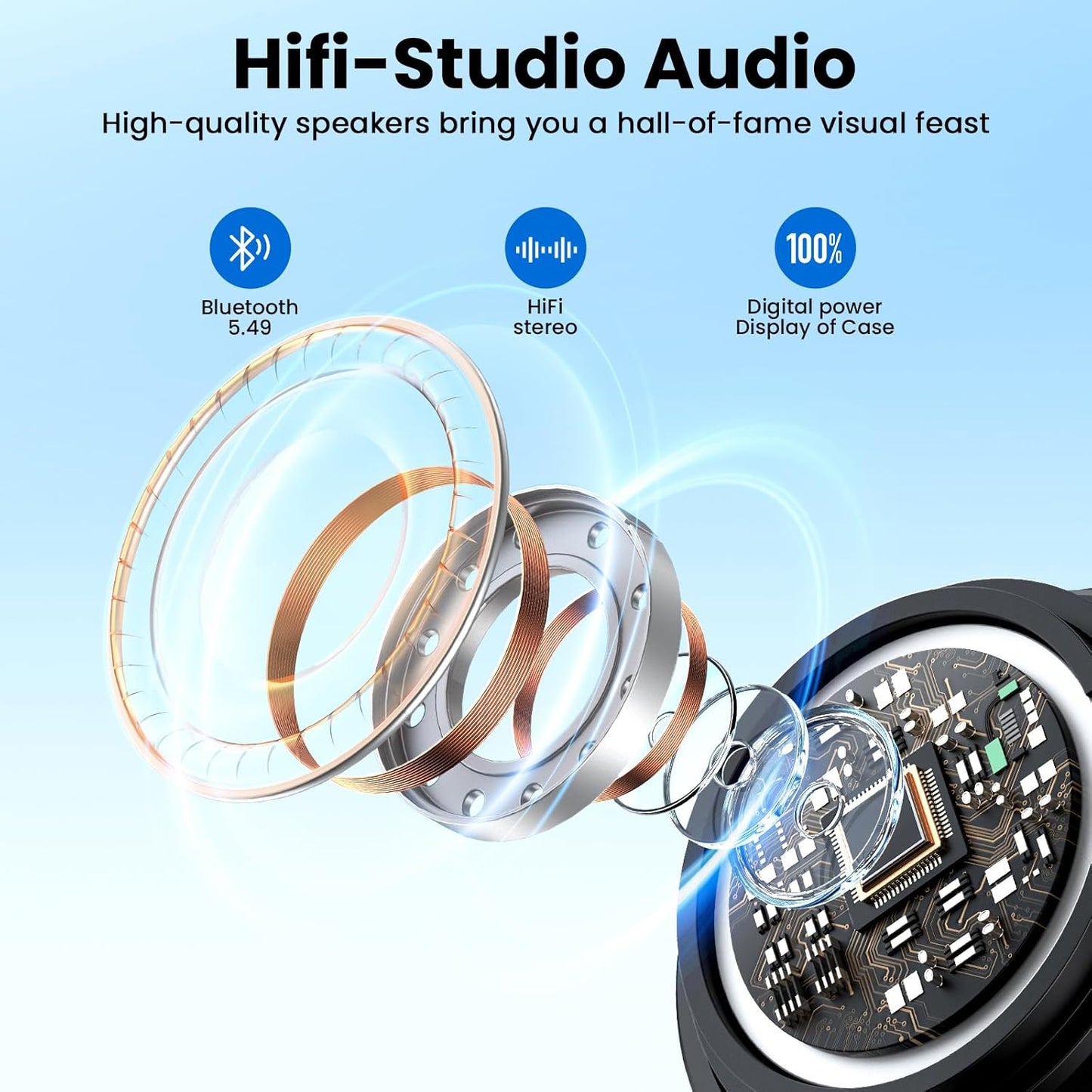 AI Translation Earbuds Real Time, 139 Language Translator Earbuds TWS 3-in-1 Translation Headphones, Translation Device for Travel Business Learning Compatible with iOS and Android, Black