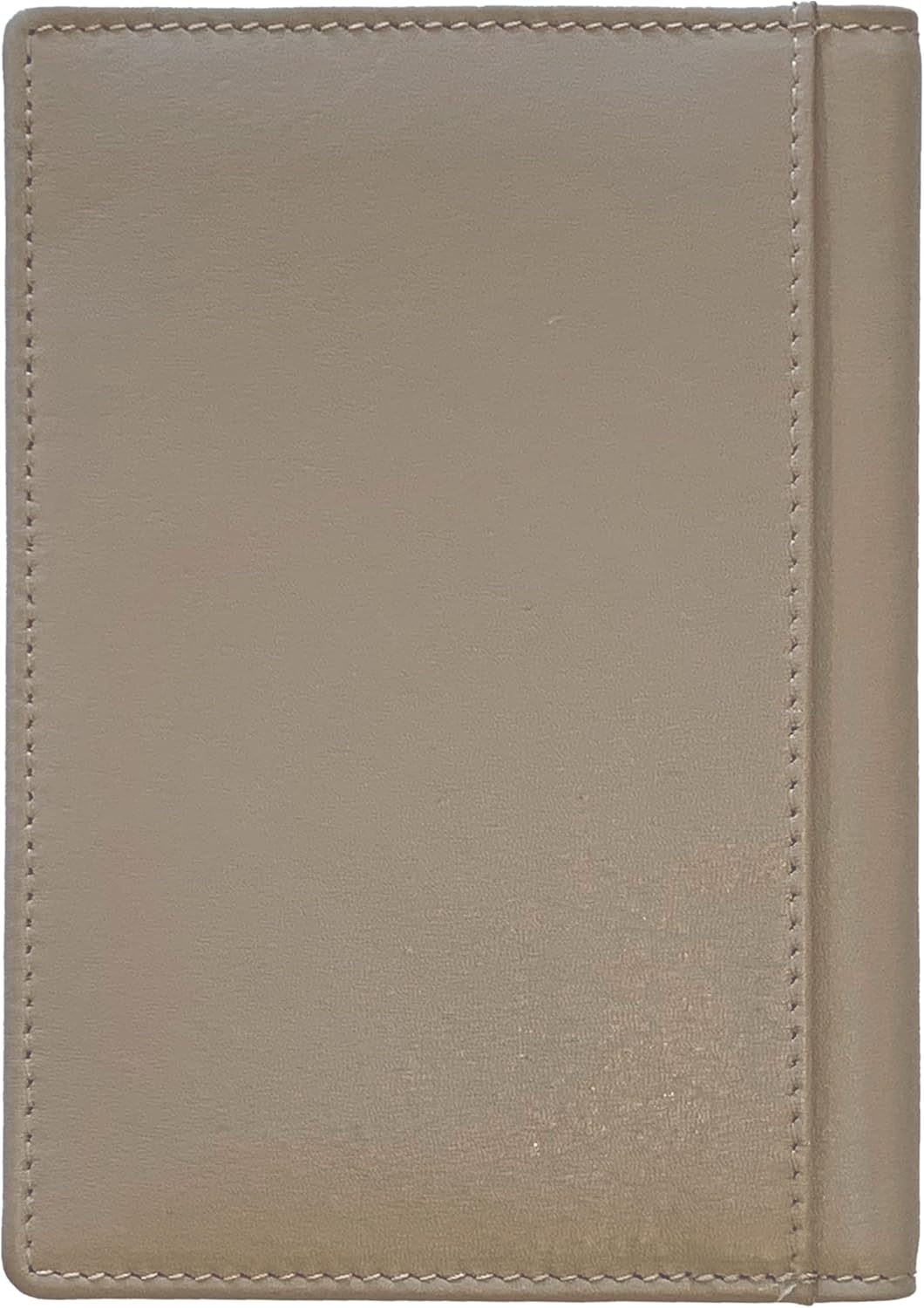 Personalized Monogrammed Taupe Leather RFID Passport Wallet