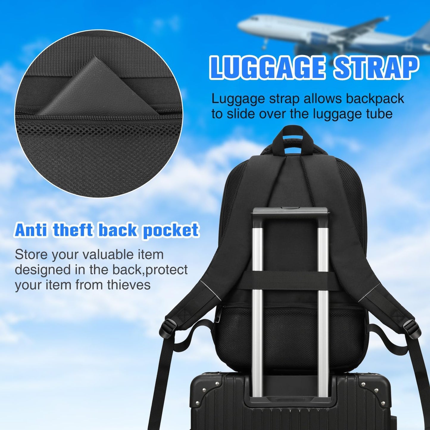 Paude Laptop Backpack,School Backpack Large Bookbag with USB for High School College Students Office Business,Waterproof