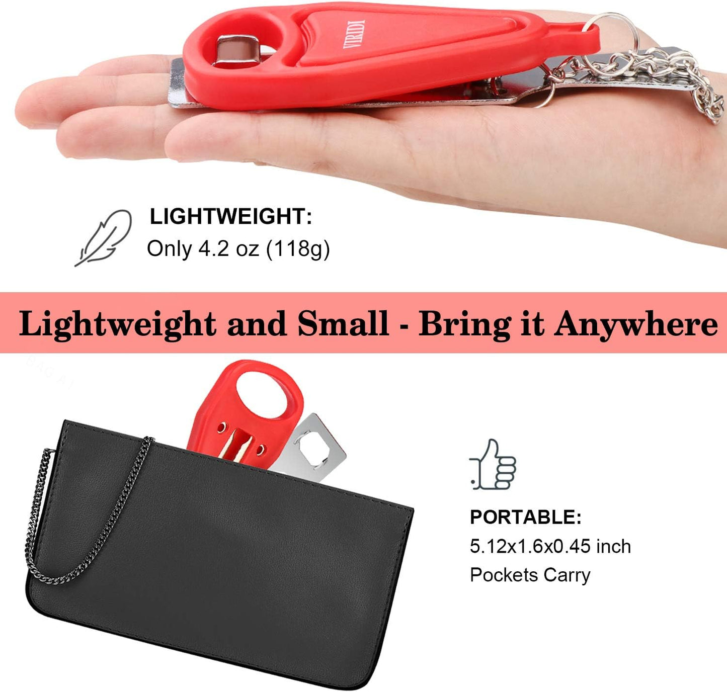 Home Security Door Lock, VIRIDI Portable Travel Doorlocks for Airbnb Hotel Room Bedroom Add Extra Safety Privacy Solid Removable No Drill Door Jammer Latch for House Apartment School Selfdefense Item