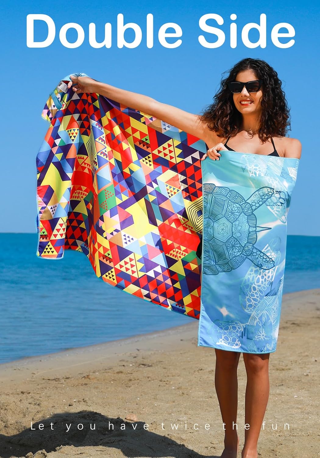 6 Pack Microfiber Lightweight Beach Towel Sand Free Quick Dry Absorbent Thin Compact Towels for Swimming Pool Camping Beach Accessories Large Easy Pack Travel Things for Vacation Essentials Gift