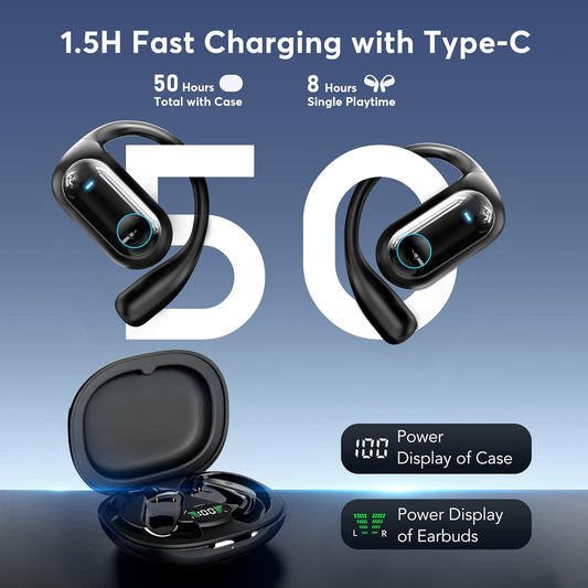 168 Languages AI Translation Earbuds, Bluetooth 5.4 Headphones Translator, 4-in-1 Smart Mode Touch Screen Real-Time Earphones Fit iOS and Android Ideal for Travel Business and Learning, Black